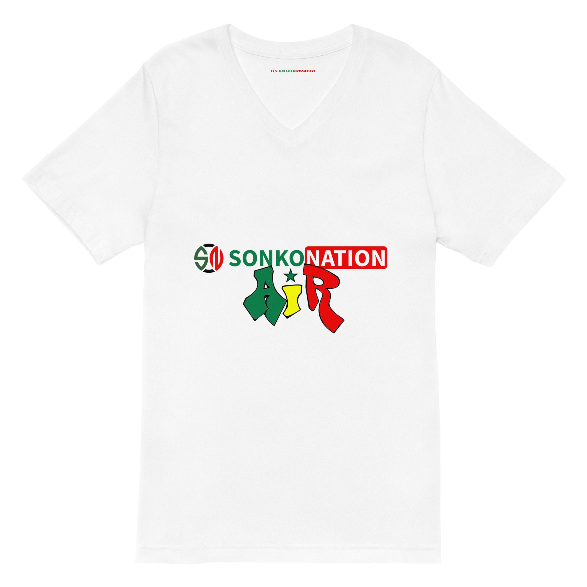 Unisex Short Sleeve V-Neck T-Shirt "Air Edition"