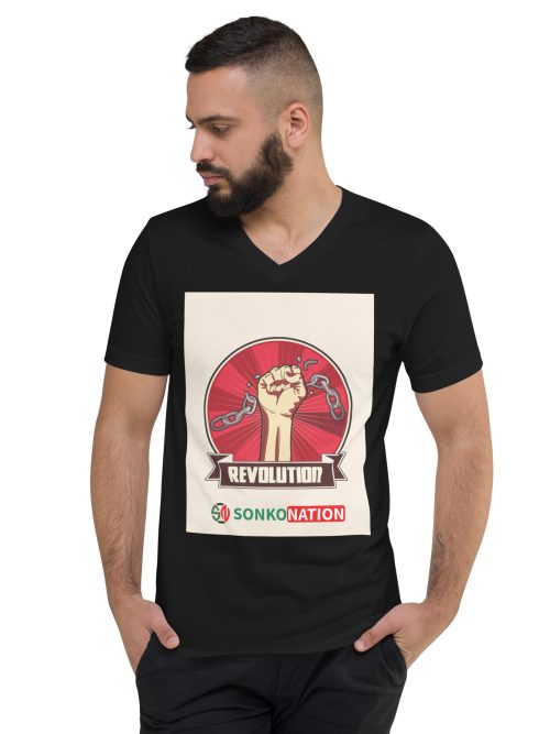 T-shirt Unisexe à Manches Courtes et Col V